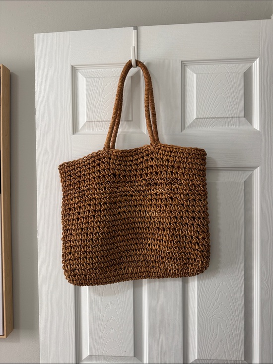 Jacqueline Ferrar Handbags - Jacqueline Ferrar Brown Woven Tote Bag